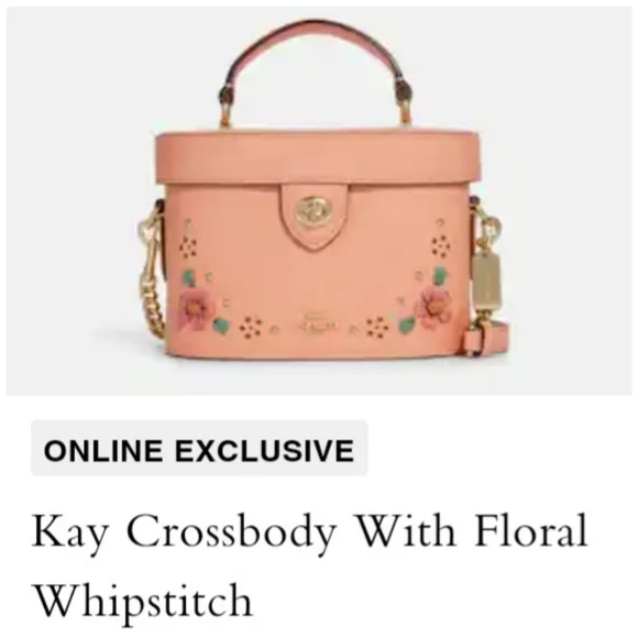 🔥FIRE SALE🔥👜 NWT‼️ Coach brand Kay Crossbody with Floral Whipstitch